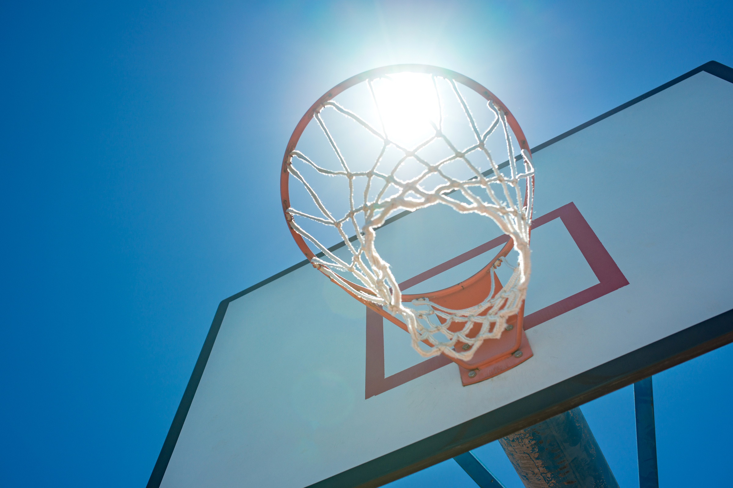Basketball Hoop in a Court